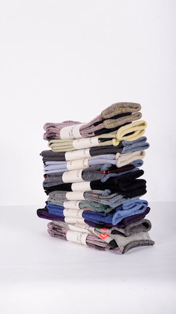 flatknit crew [roll-top] assorted 12 pack (house selection) (small/medium)
