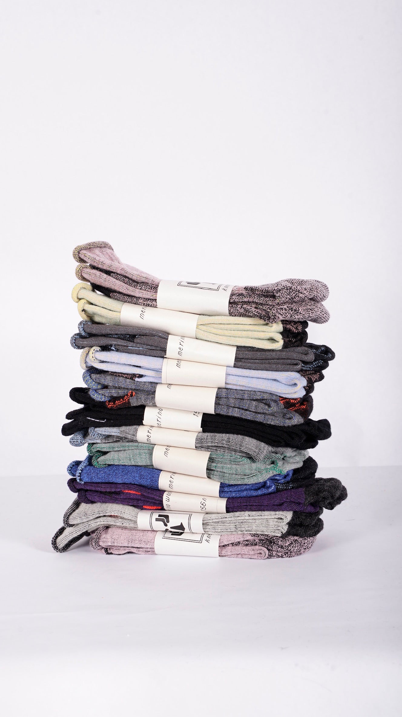 flatknit crew [roll-top] assorted 12 pack (house selection) (small/medium)