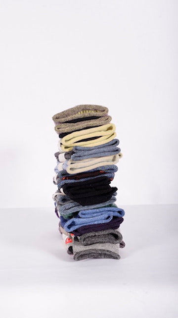 flatknit crew [roll-top] assorted 12 pack (house selection) (small/medium)