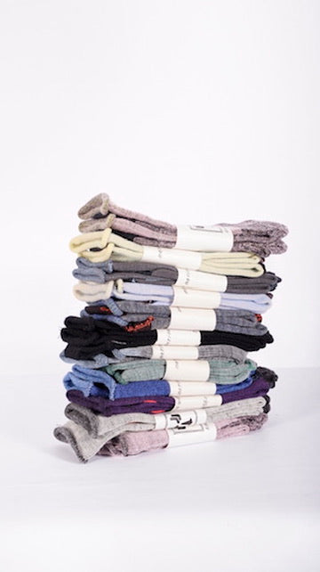 flatknit crew [roll-top] assorted 12 pack (house selection) (small/medium)