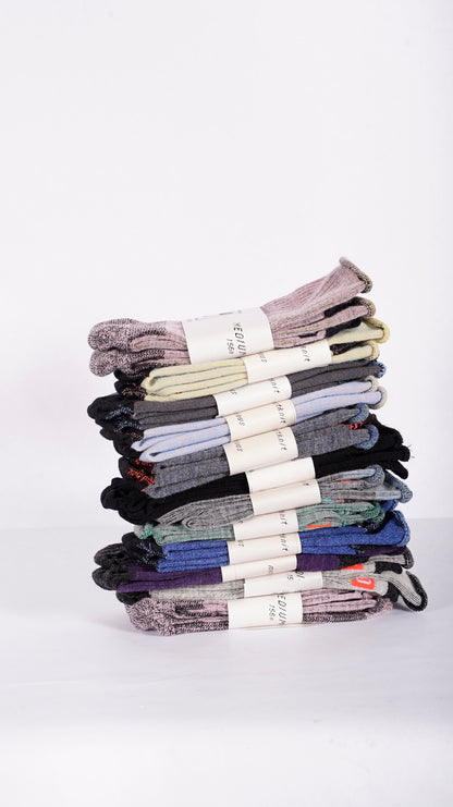 flatknit crew [roll-top] assorted 12 pack (house selection) (small/medium)
