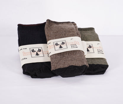 DANES CHOICE 3 pack ultra light flat knit roll top variety (one size Sm/Med+ 6-11)